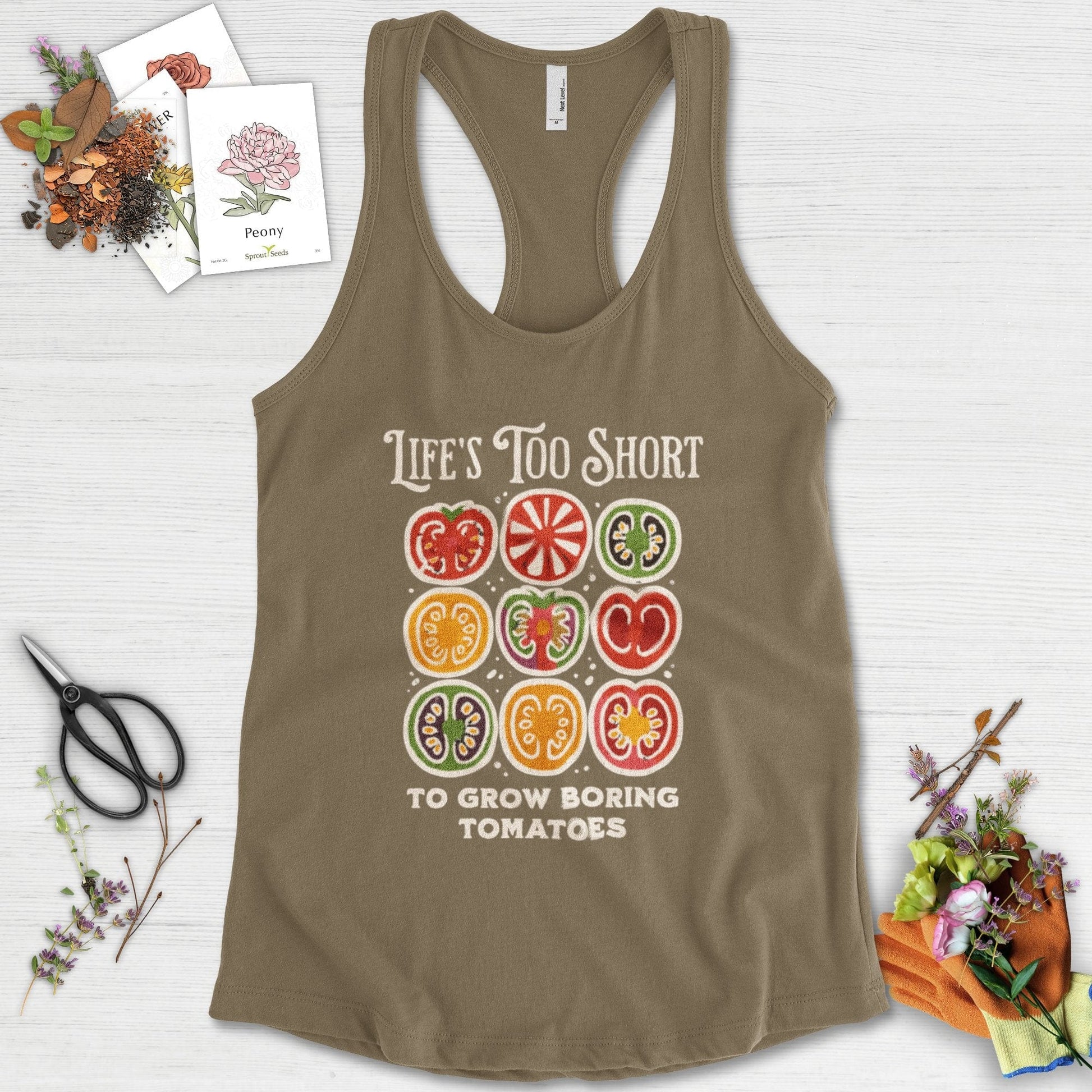 Life's Too Short Tomatoes Racerback