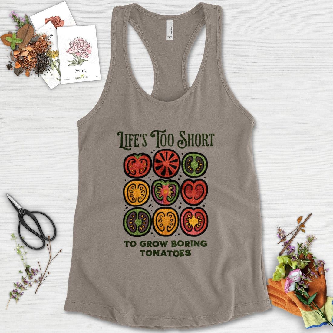 Life's Too Short Tomatoes Racerback