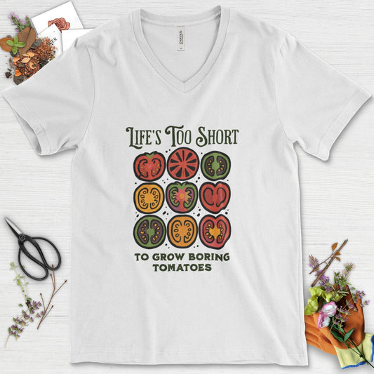 Life's Too Short Tomatoes V-Neck