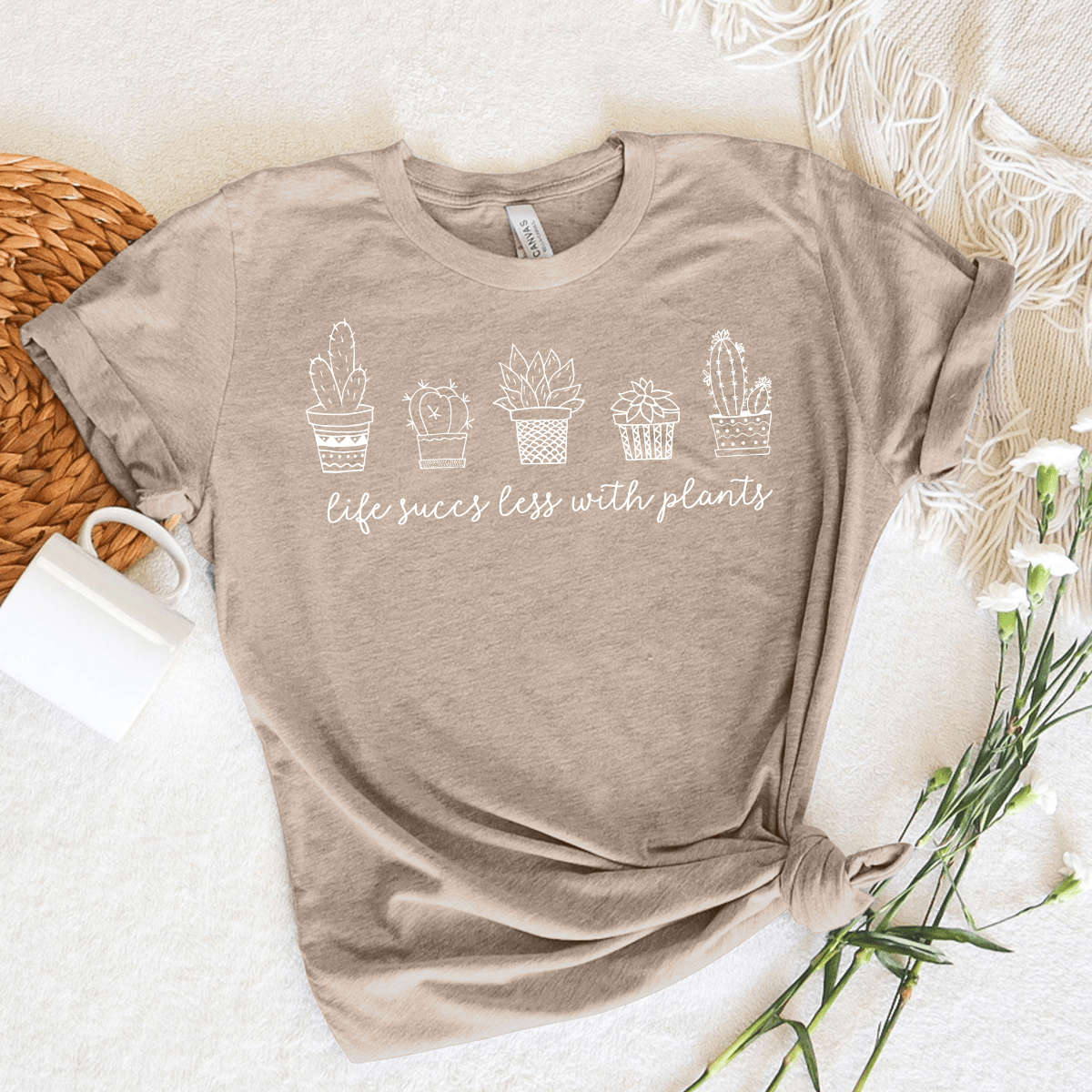 Life Succs Less With Plants Unisex Tee
