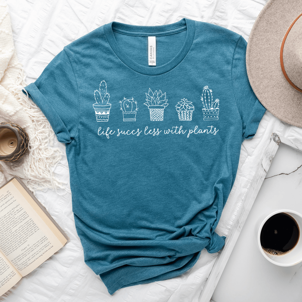 Life Succs Less With Plants Unisex Tee