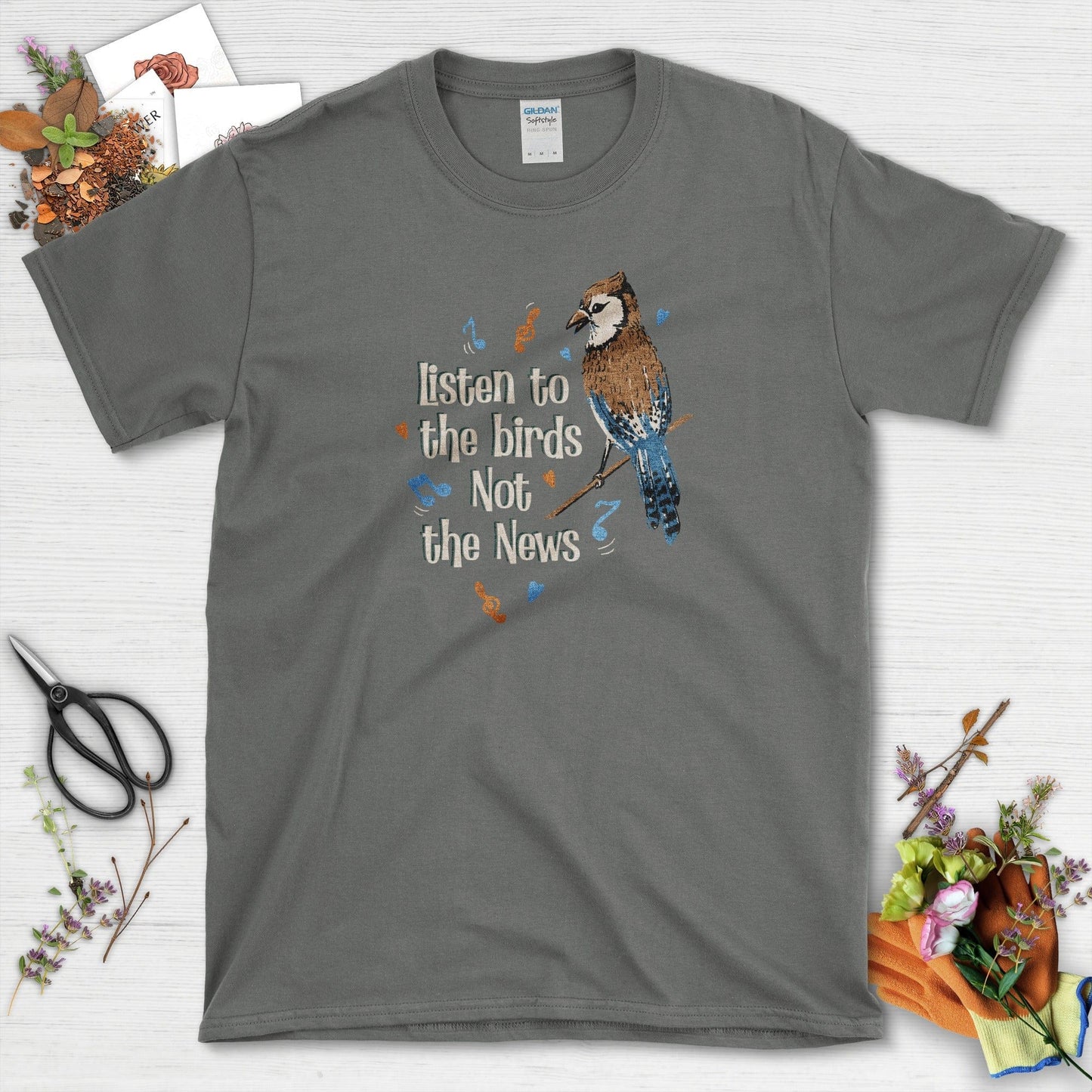 Listen to Birds Not News T-Shirt