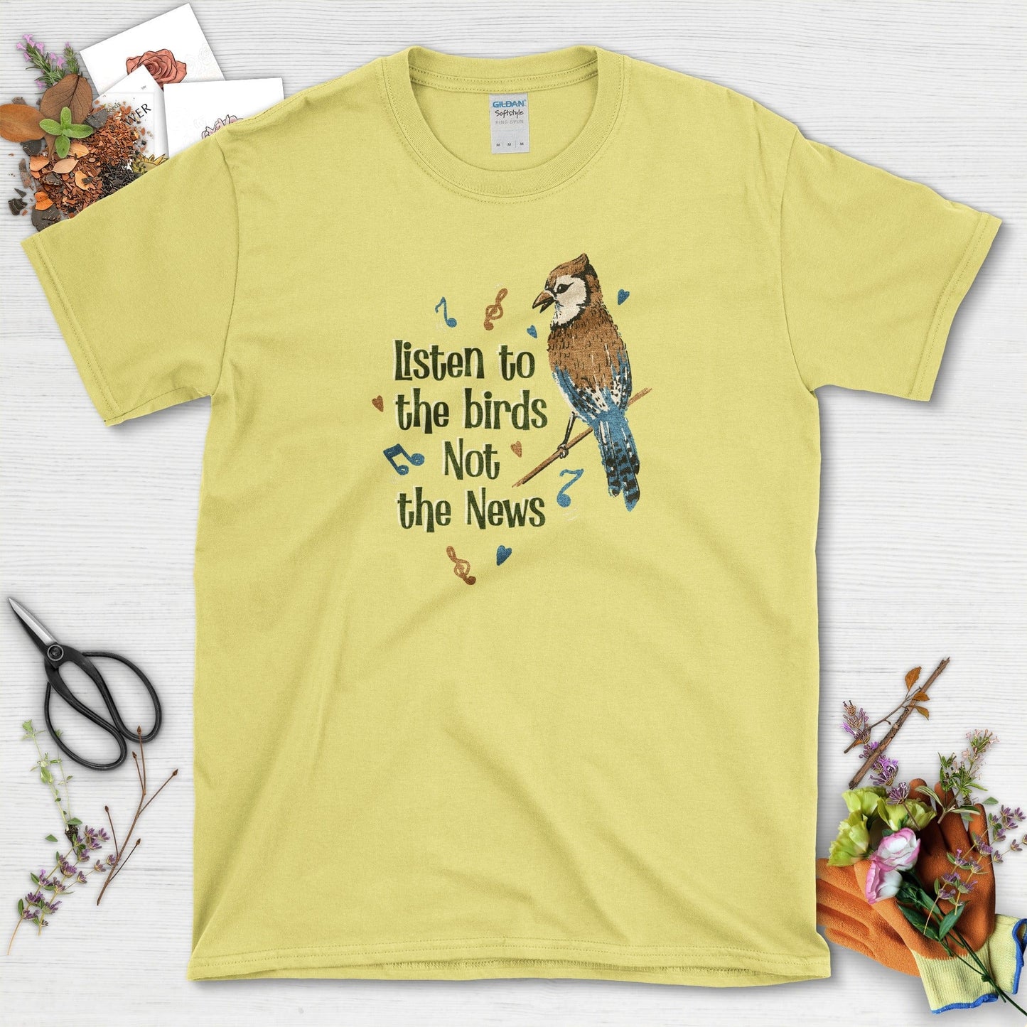 Listen to Birds Not News T-Shirt