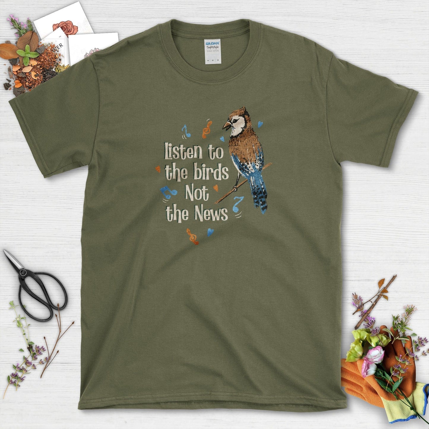 Listen to Birds Not News T-Shirt