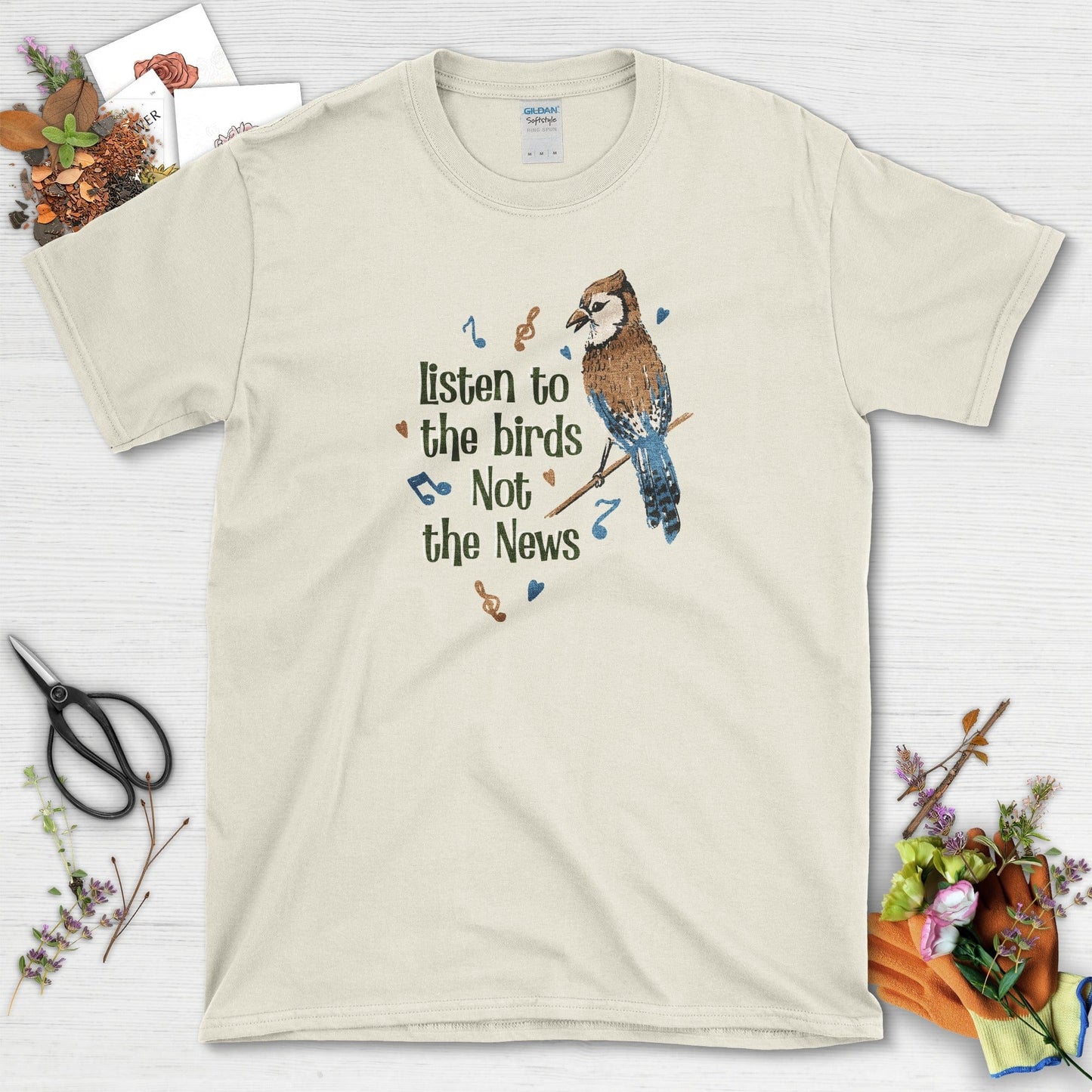 Listen to Birds Not News T-Shirt