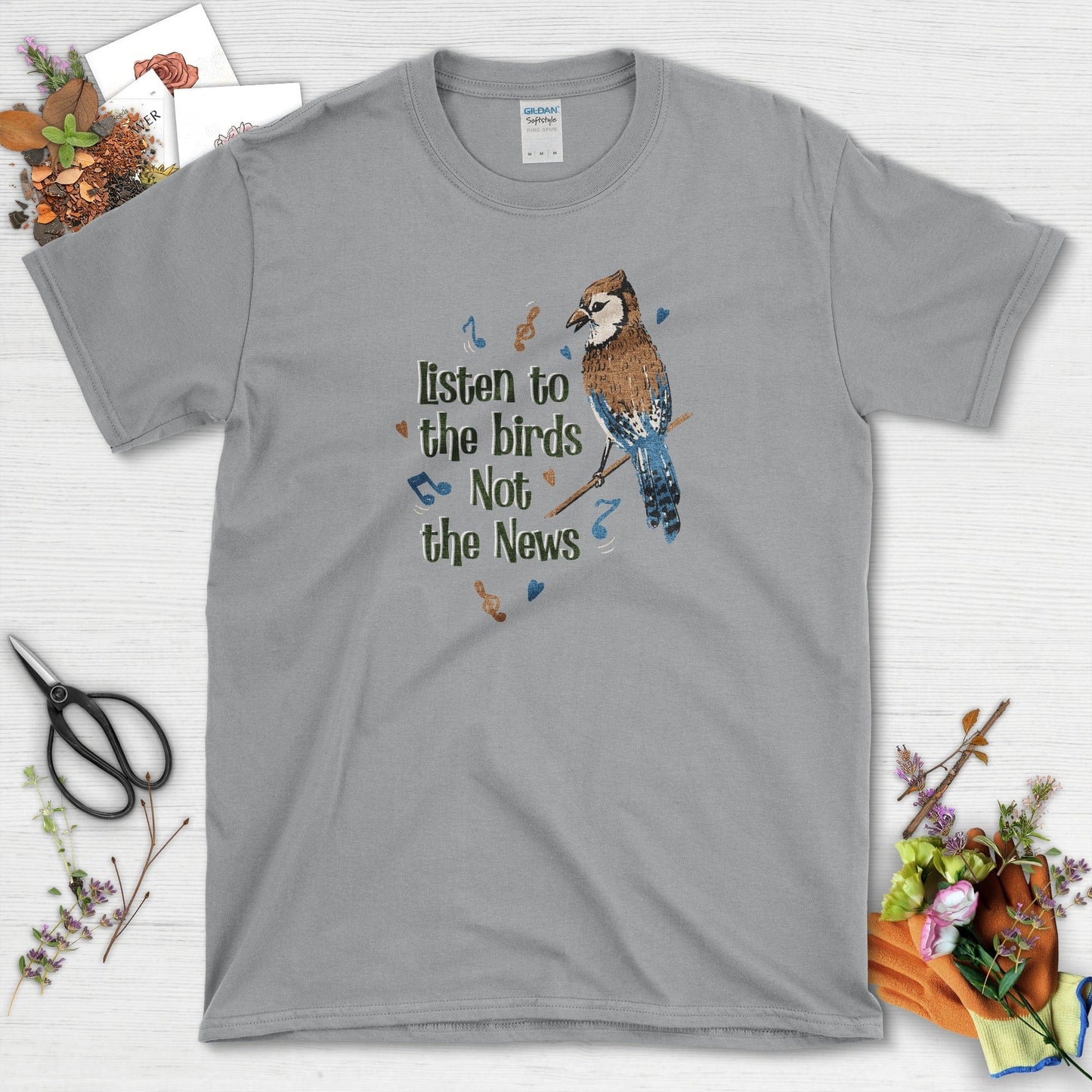Listen to Birds Not News T-Shirt