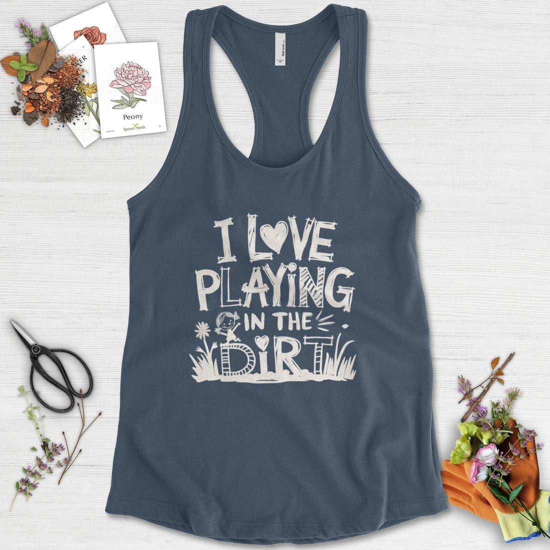 Loves to Play in Dirt Racerback