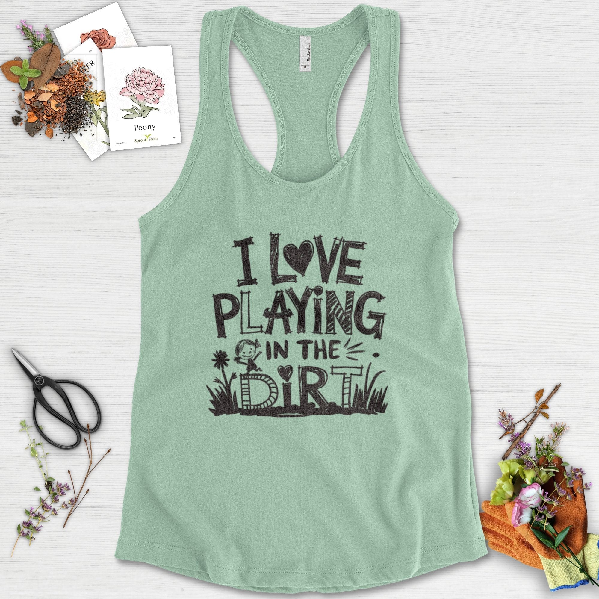 Loves to Play in Dirt Racerback