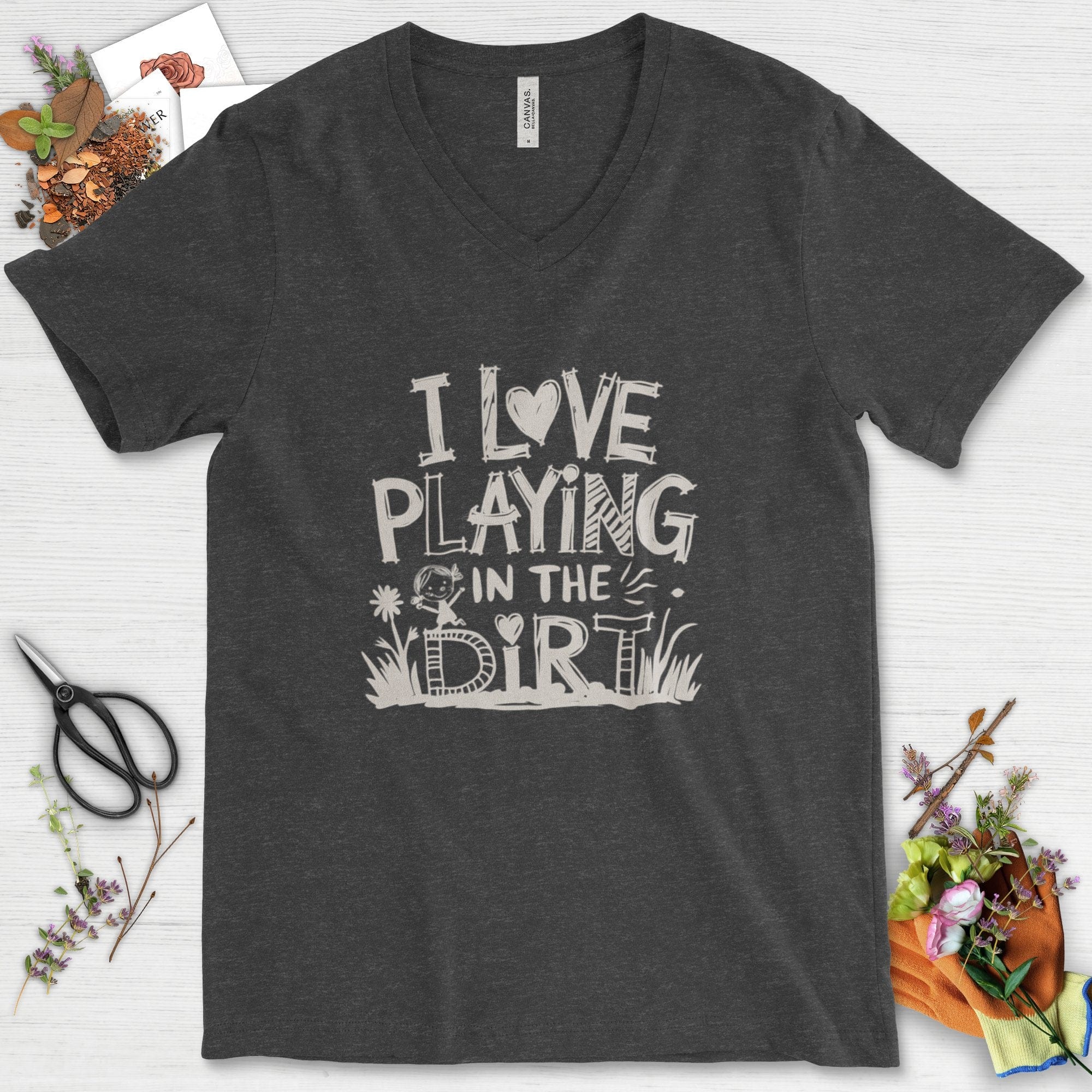 Loves to Play in Dirt V-Neck