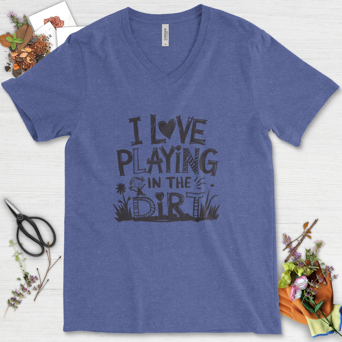 Loves to Play in Dirt V-Neck