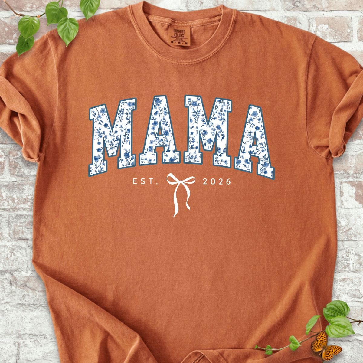 Mama Est 2026 Flowers T-Shirt