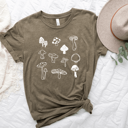 Many Mushrooms Unisex Tee