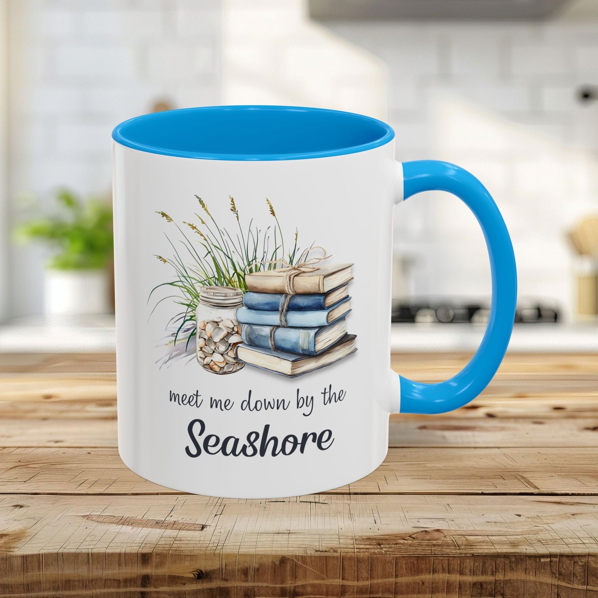 Meet Me Down By the Seashore Book Lovers Mug (11/15oz)