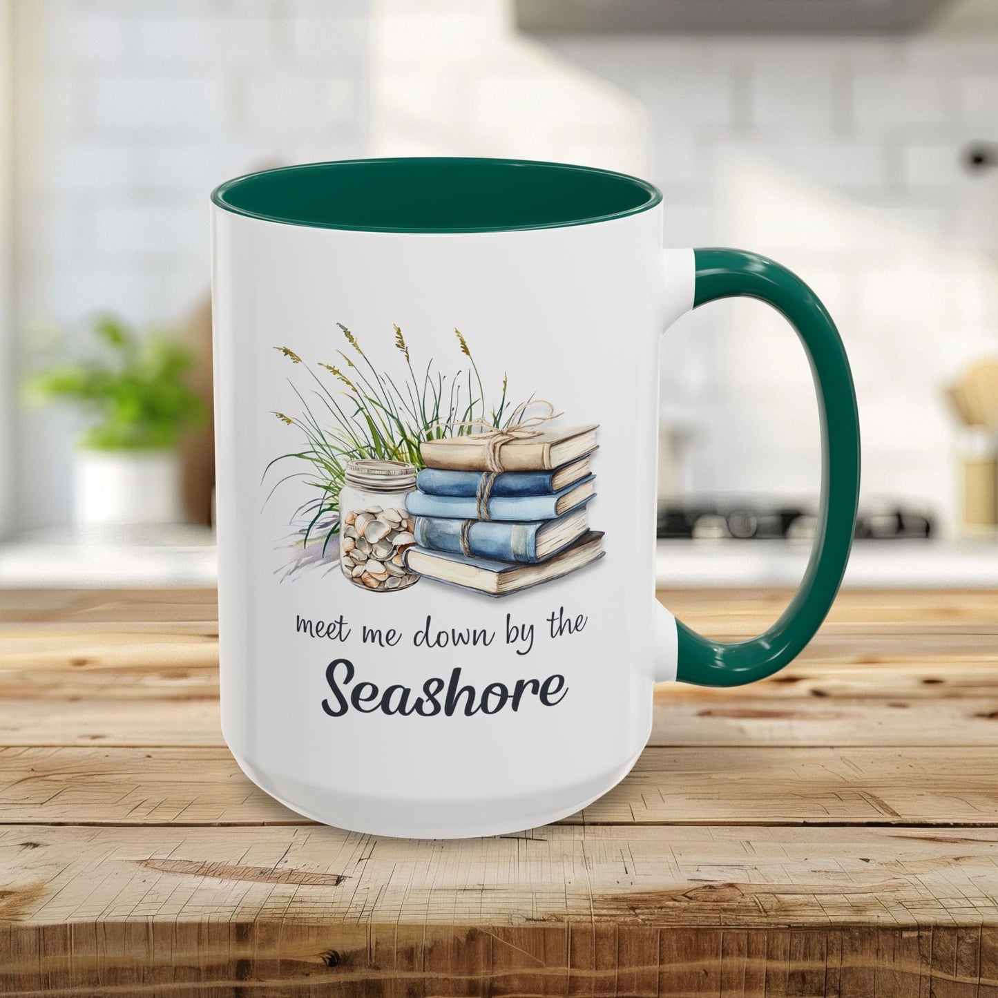 Meet Me Down By the Seashore Book Lovers Mug (11/15oz)