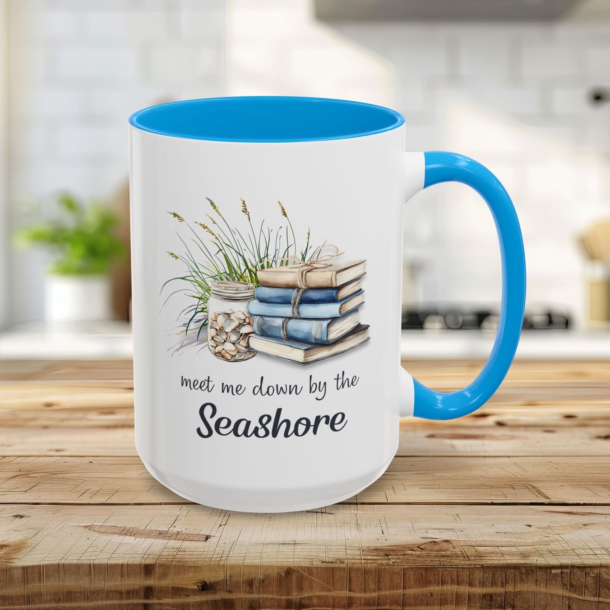 Meet Me Down By the Seashore Book Lovers Mug (11/15oz)