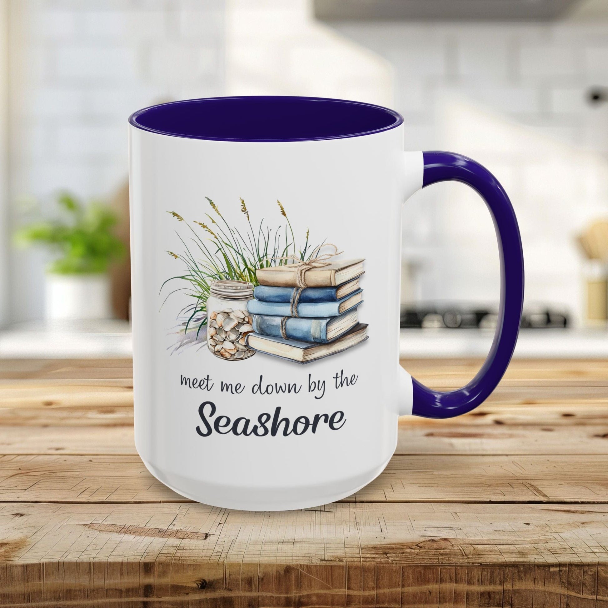 Meet Me Down By the Seashore Book Lovers Mug (11/15oz)