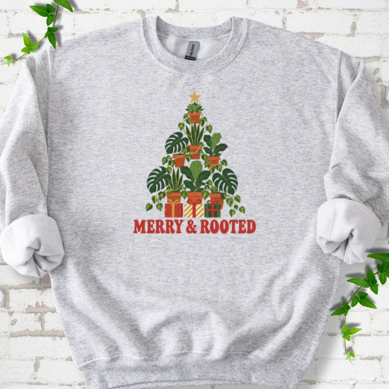 Merry & Rooted Sweatshirt in Ash – PlotlyGarden