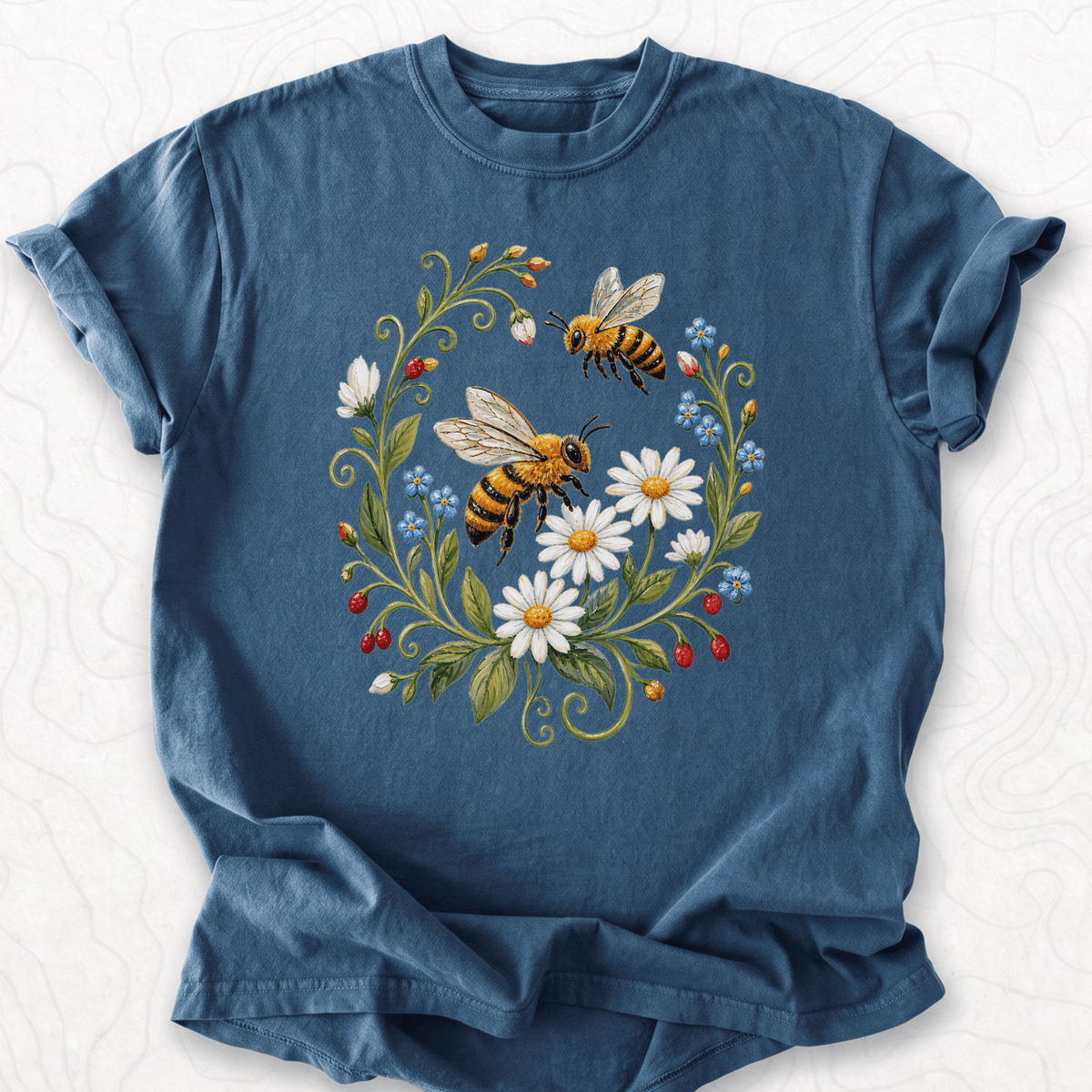 Bee Flower Wreath T-shirt