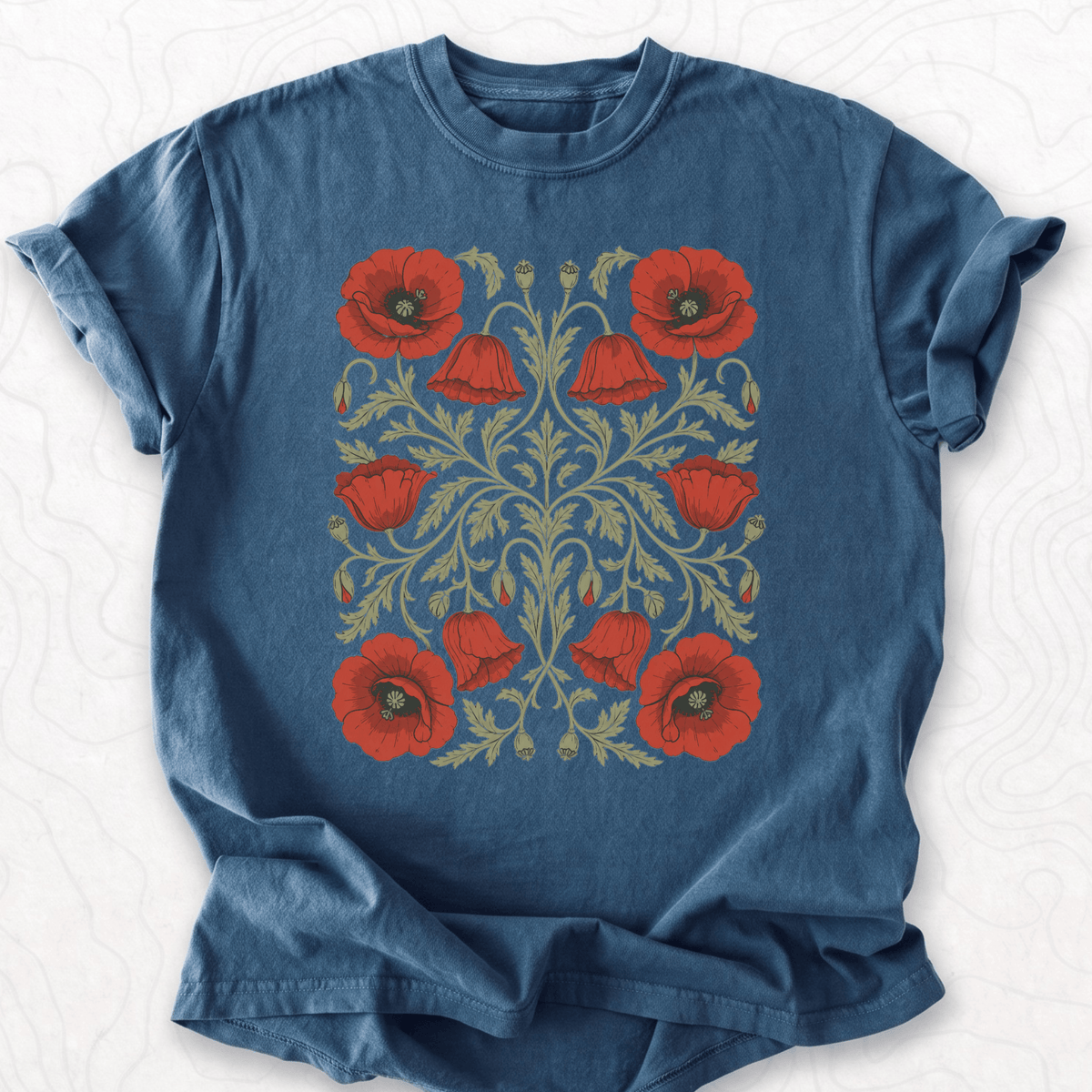 Red Poppy Floral T-shirt