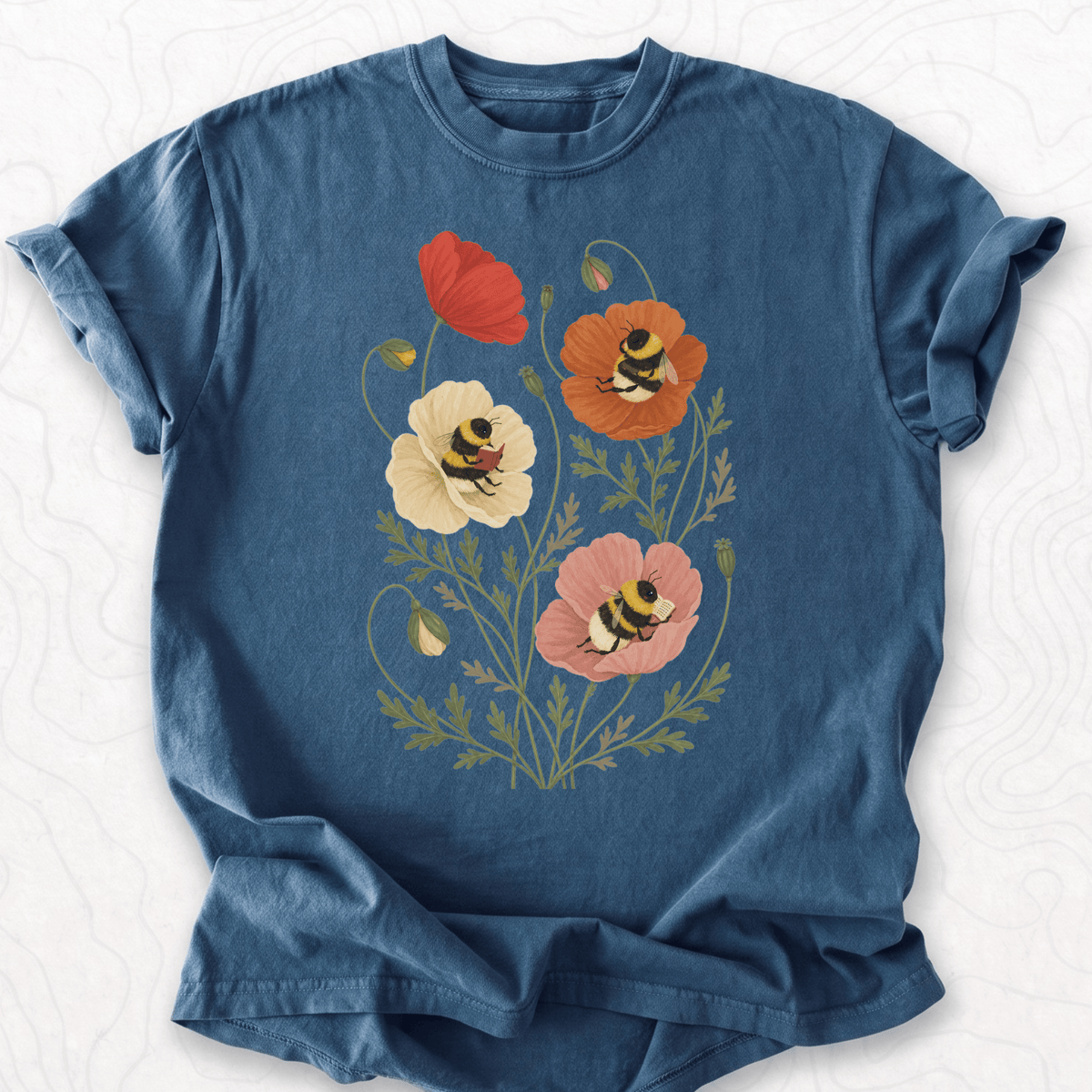 Bumblebee Poppies T-shirt