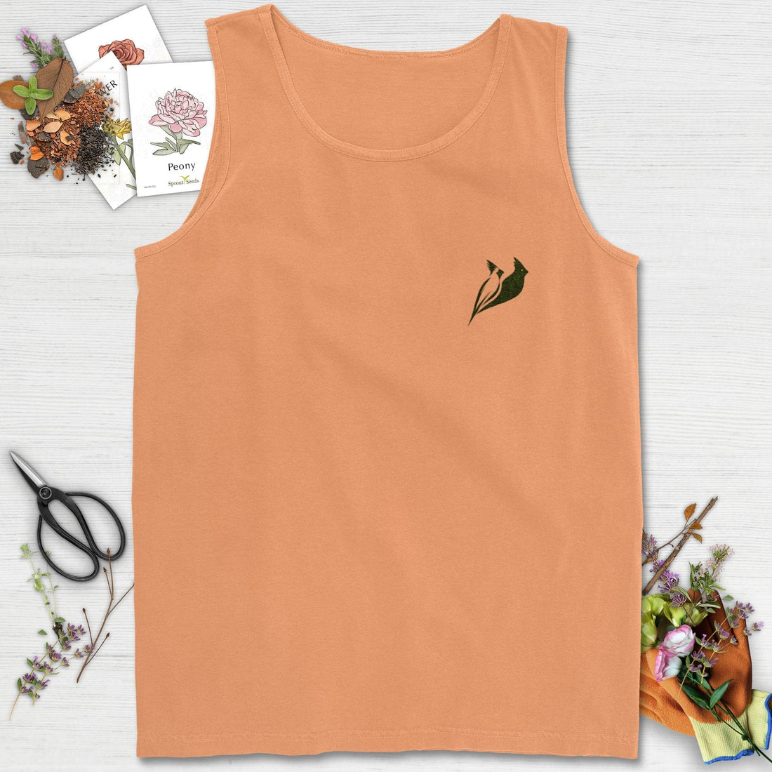 Minimalist Cardinal Birds Comfort Colors® Tank Top