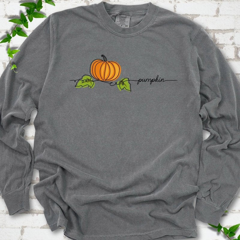 Minimalist Pumpkin LS T-Shirt
