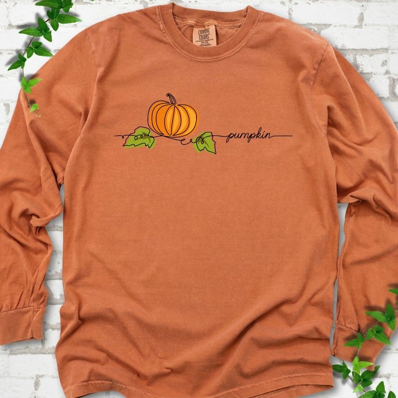 Minimalist Pumpkin LS T-Shirt