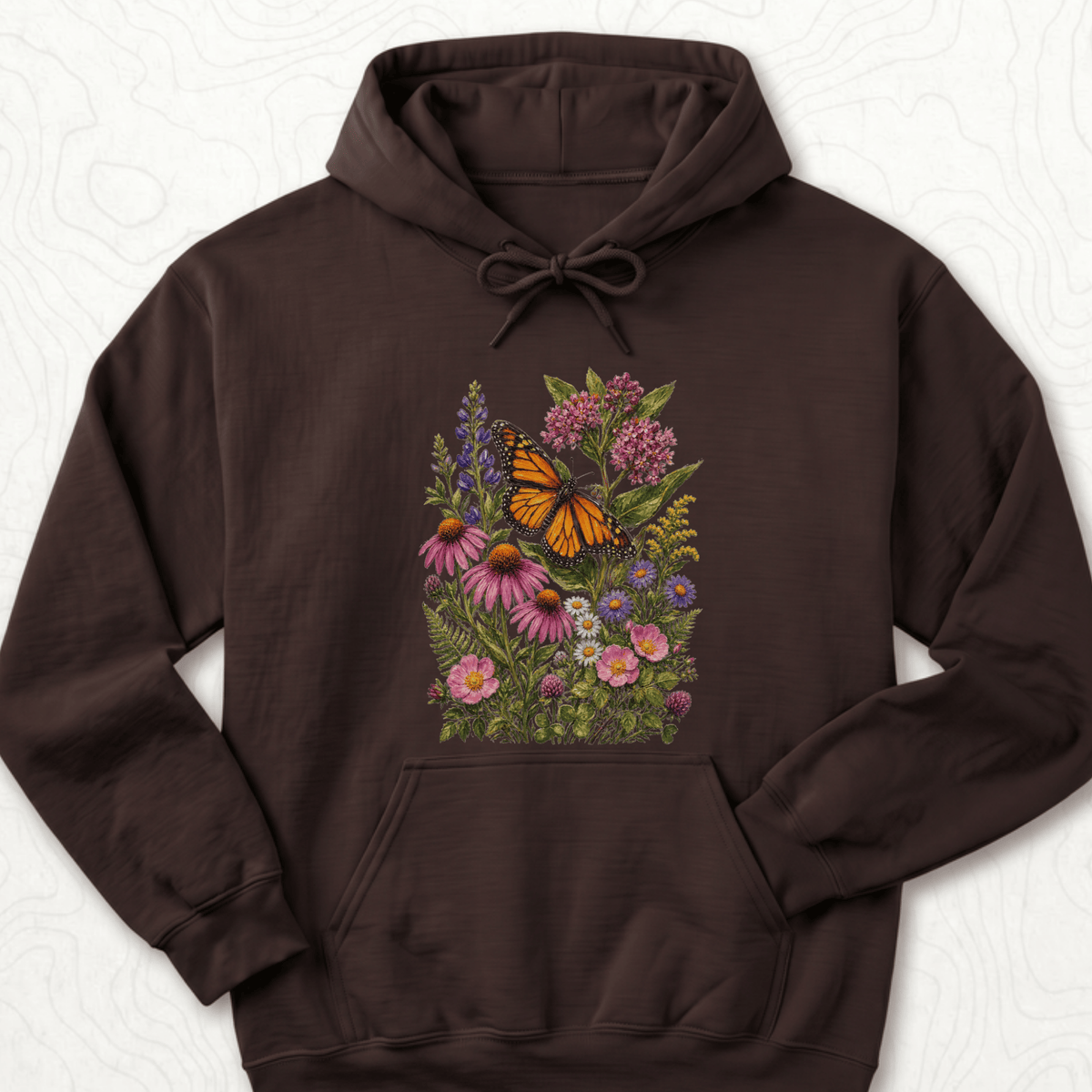 Monarch Wildflowers Hoodie