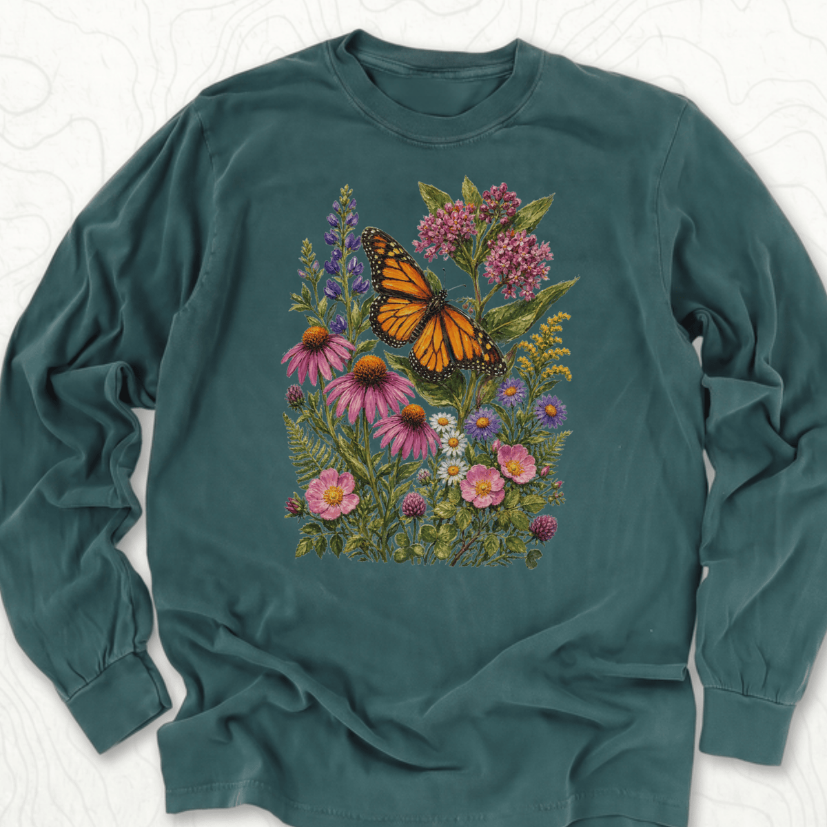 Monarch Wildflowers LS T-shirt