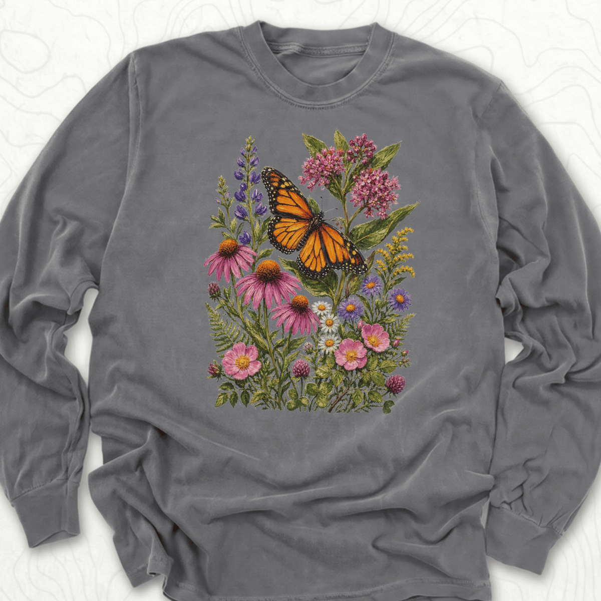 Monarch Wildflowers LS T-shirt