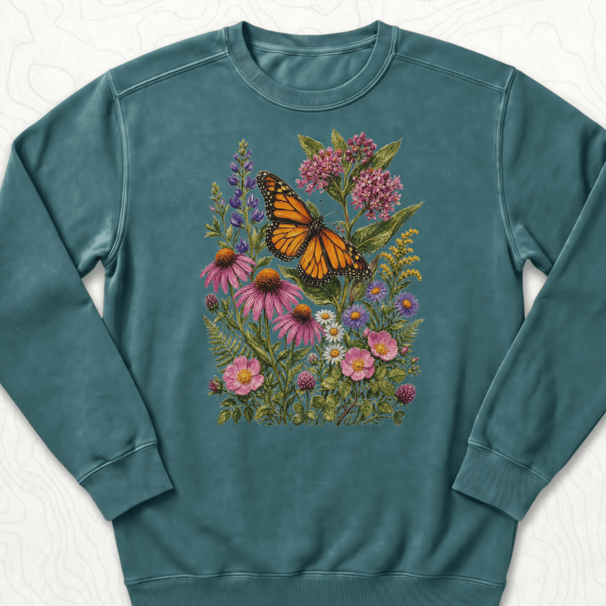 Monarch Wildflowers Sweatshirt