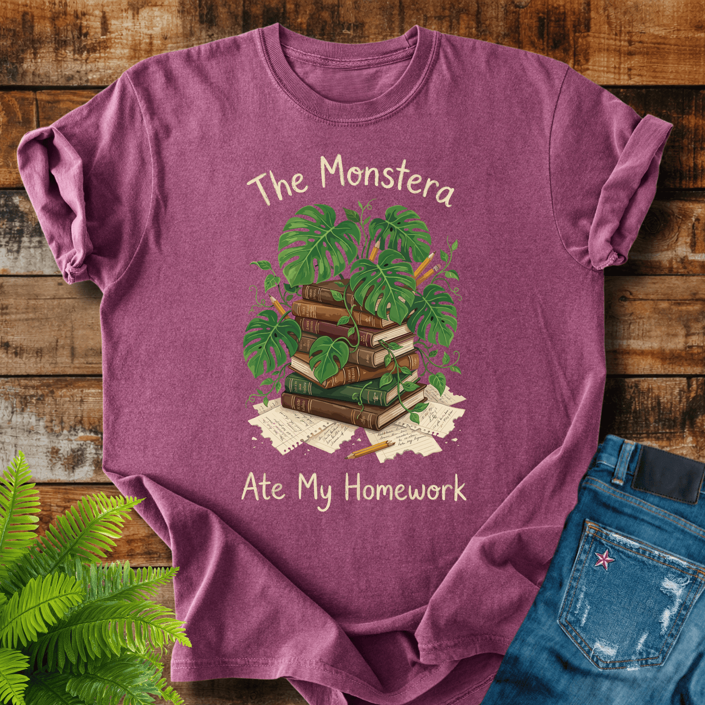 Monstera Ate Homework T-shirt