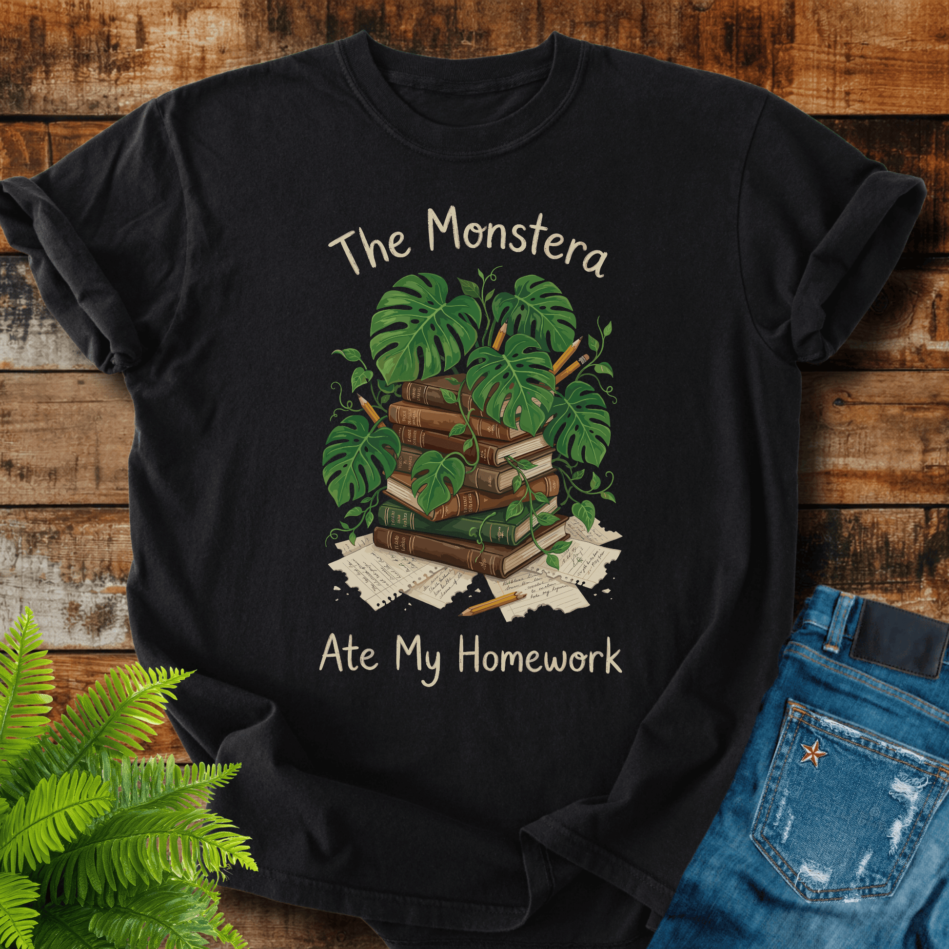 Monstera Ate Homework T-shirt