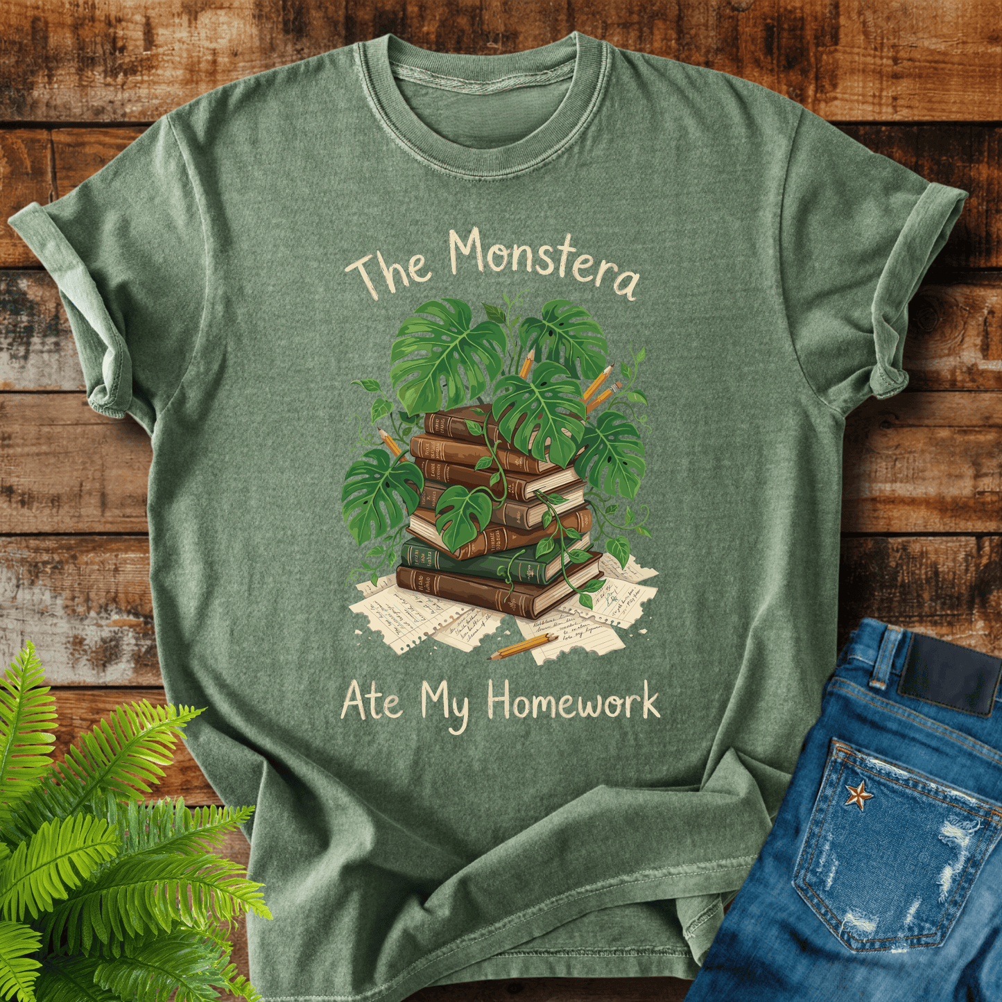 Monstera Ate Homework T-shirt