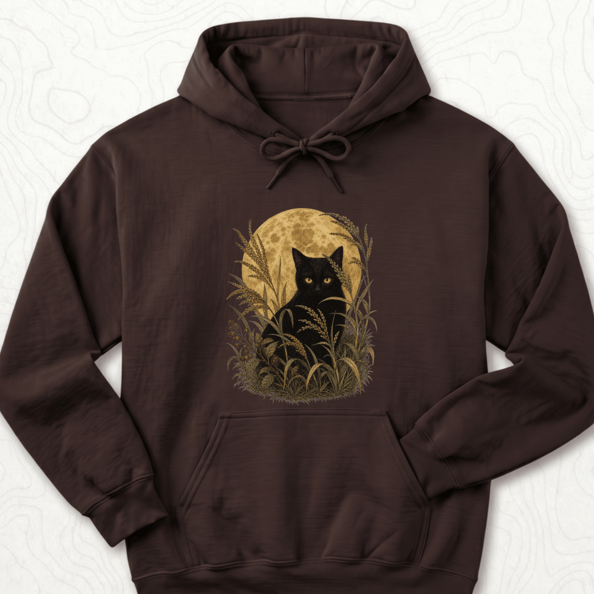 Moonlit Black Cat Hoodie