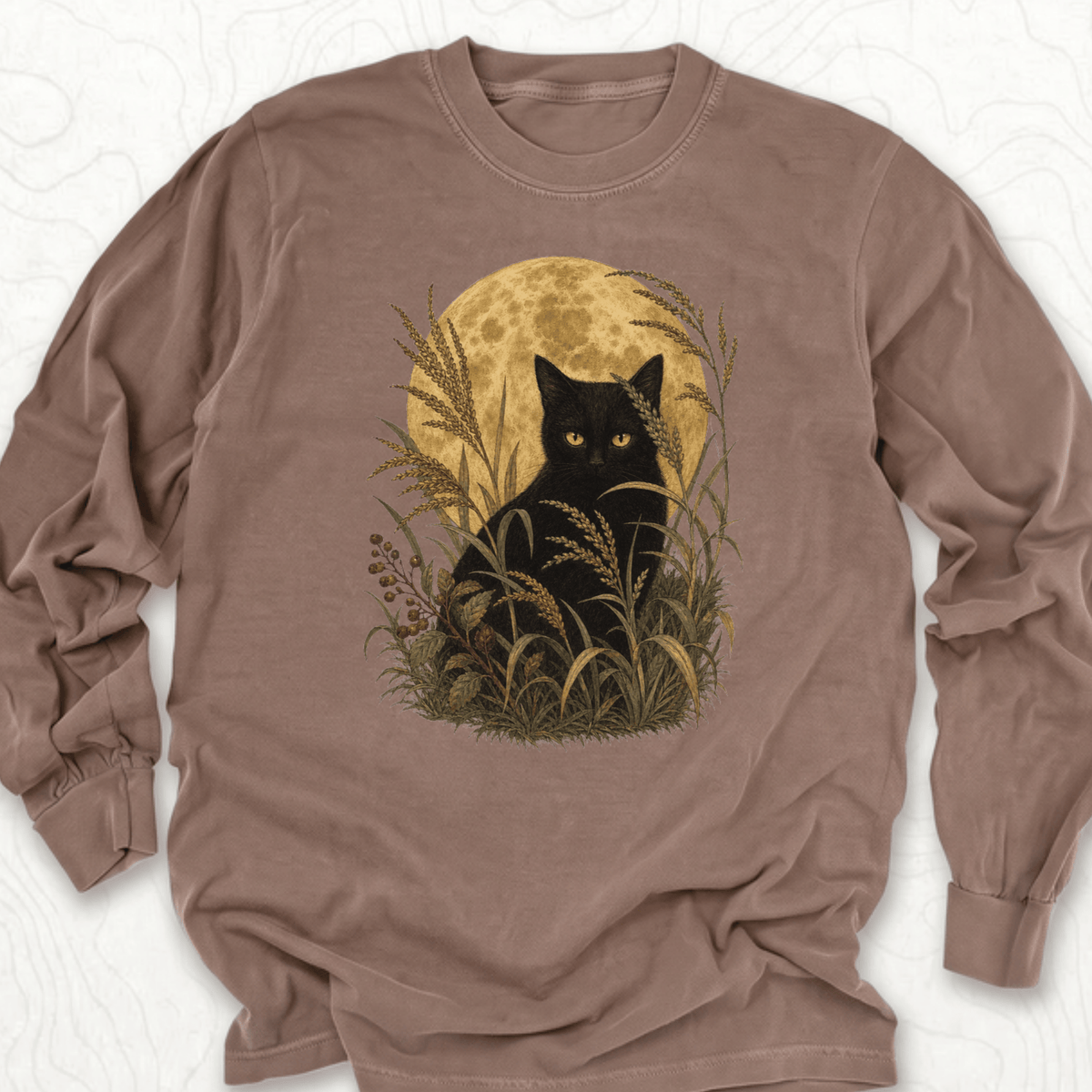 Moonlit Black Cat LS T-shirt