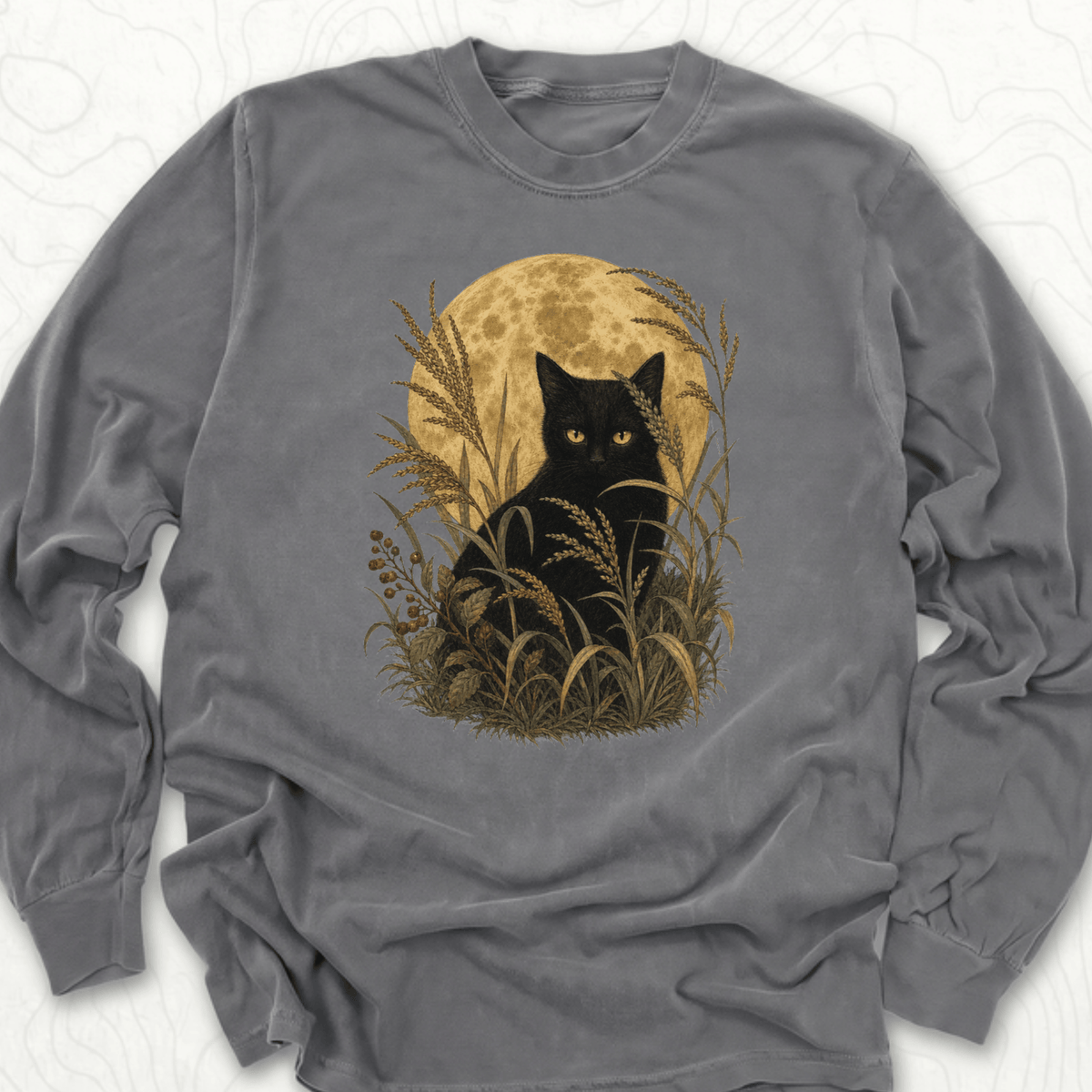 Moonlit Black Cat LS T-shirt