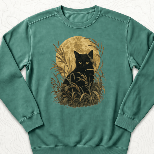 Moonlit Black Cat Sweatshirt