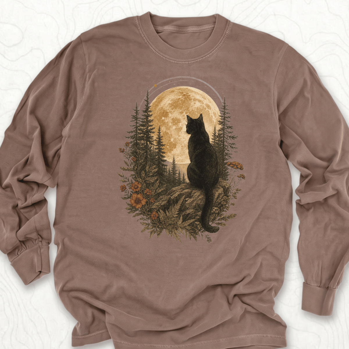 Moonlit Cat LS T-shirt