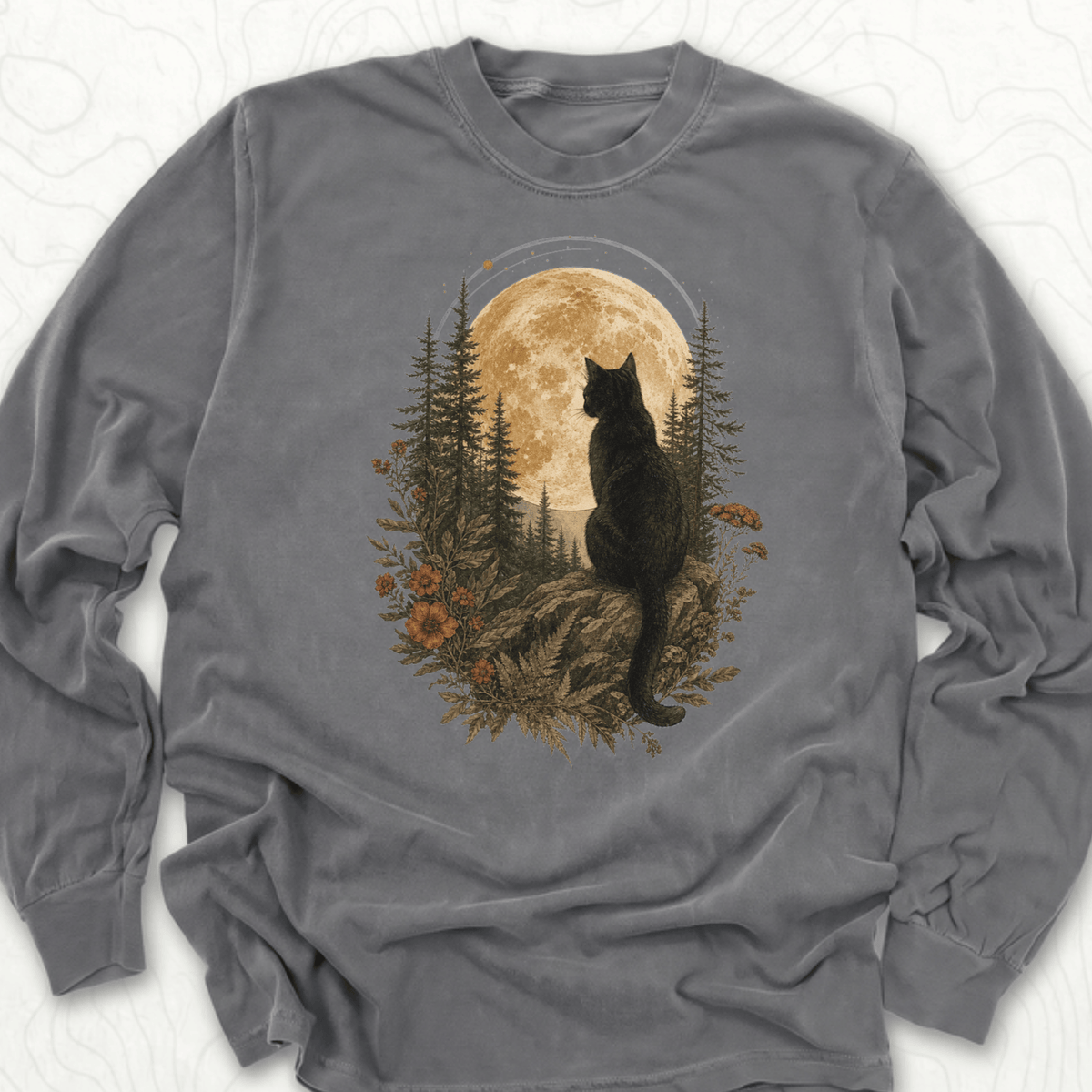 Moonlit Cat LS T-shirt
