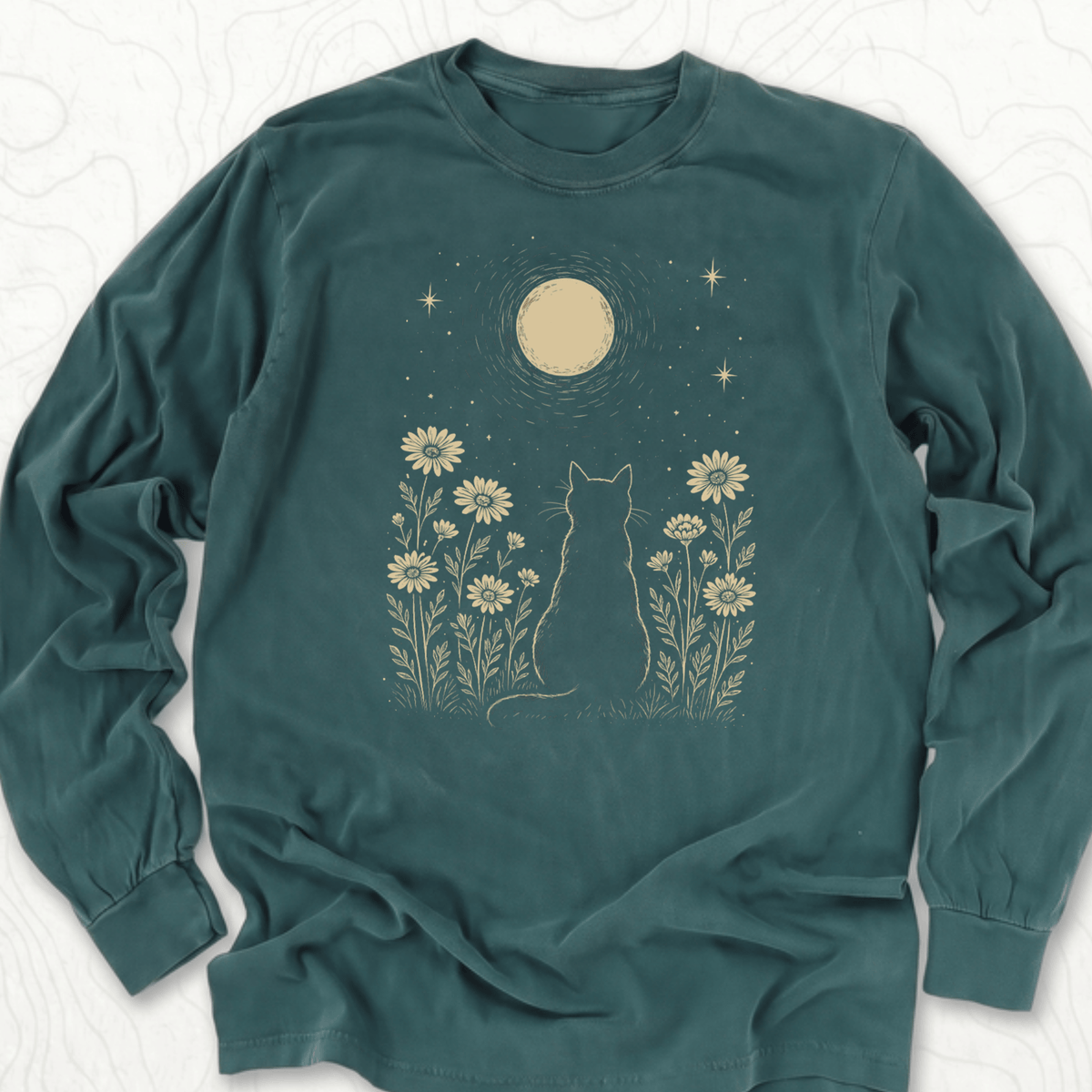 Moonlit Cat LS T-shirt