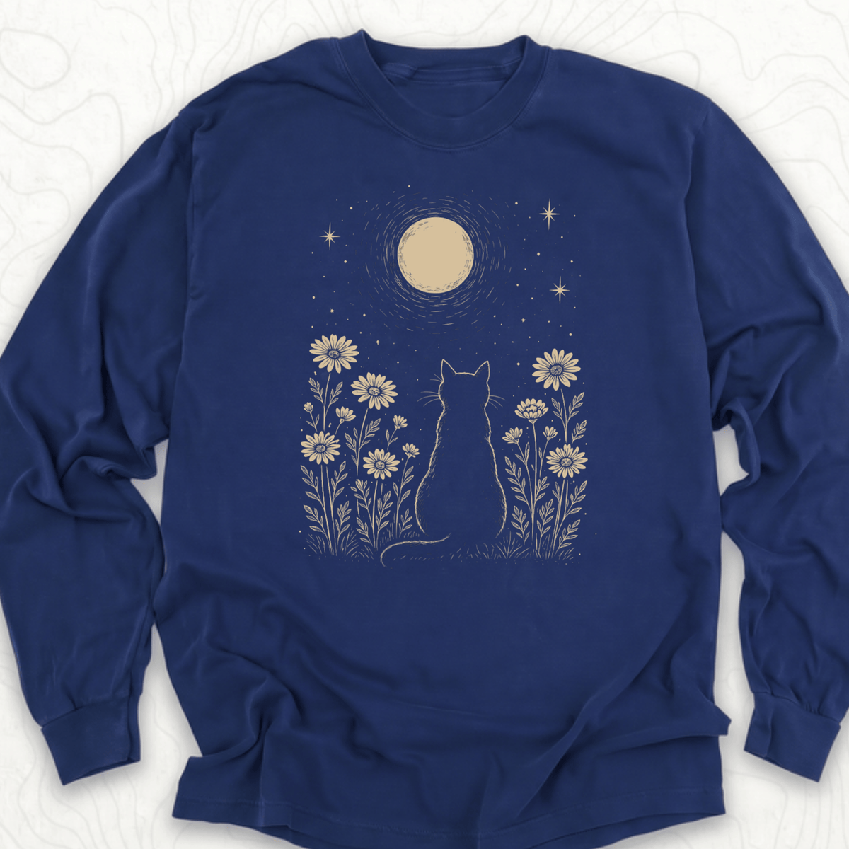 Moonlit Cat LS T-shirt