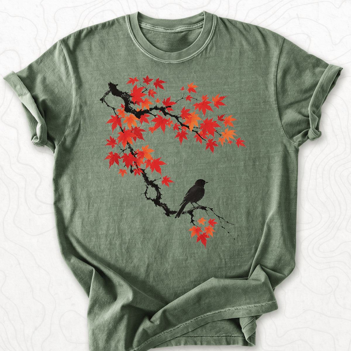Autumn Bird Branch T-shirt