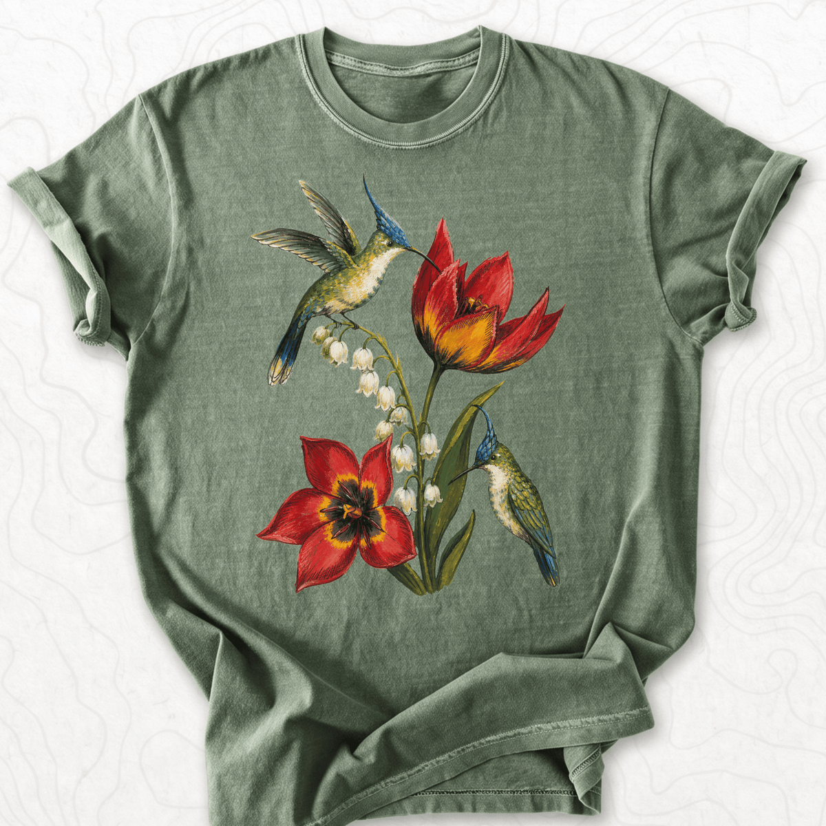 Hummingbird Flowers T-shirt