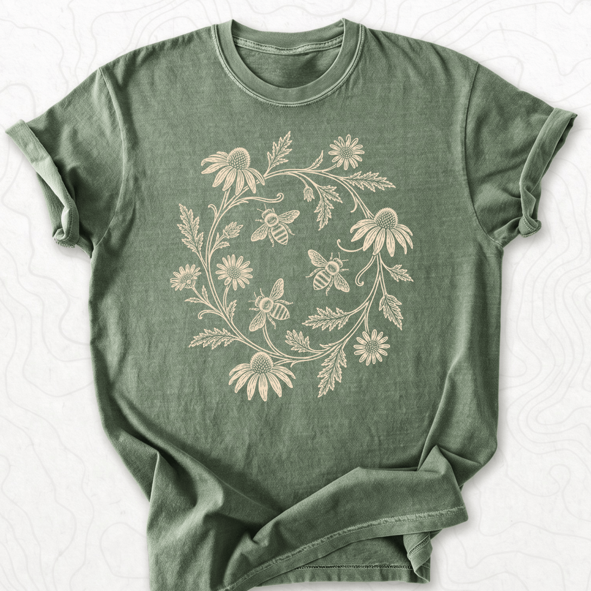 Bee Floral Wreath T-shirt