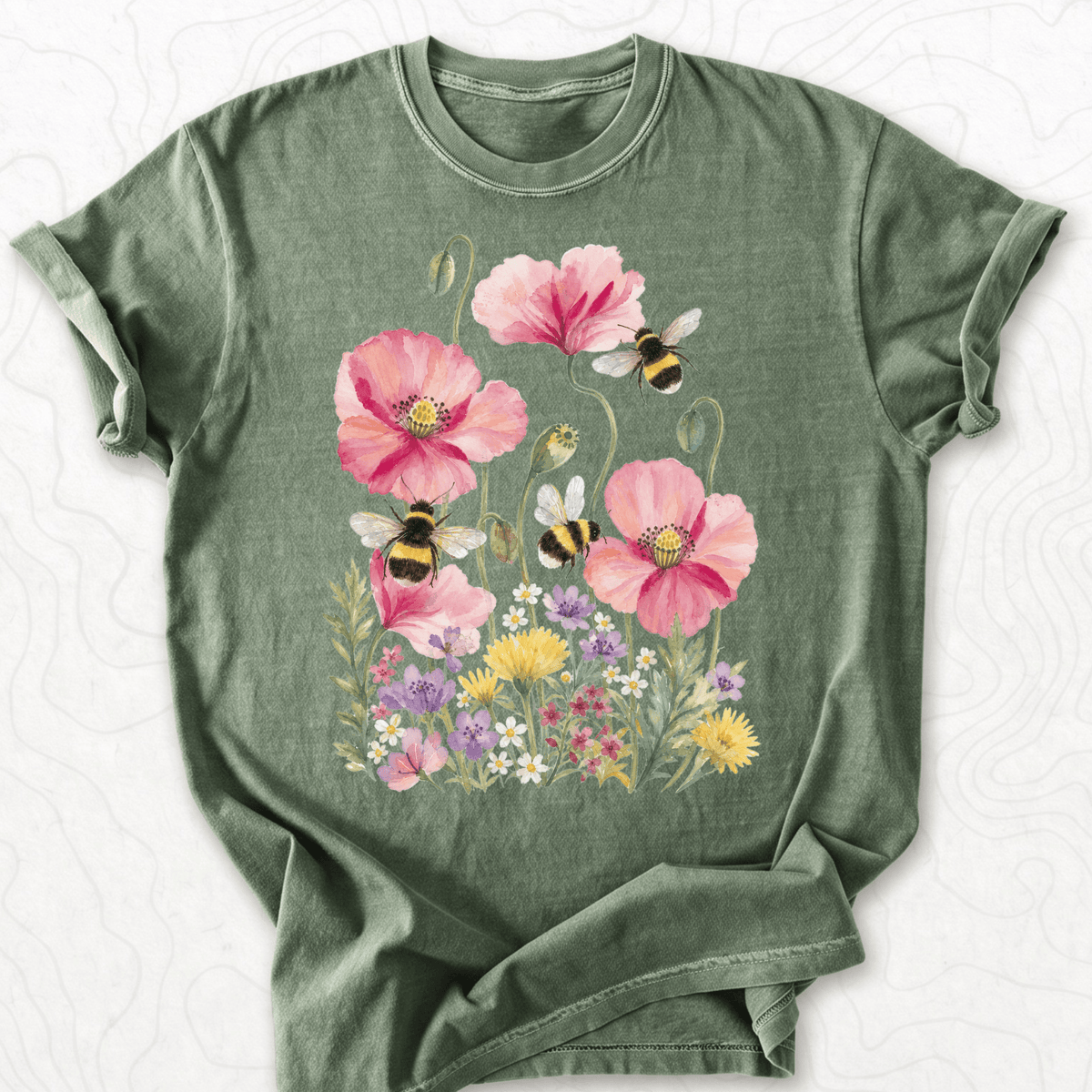 Bee Flower Garden T-shirt