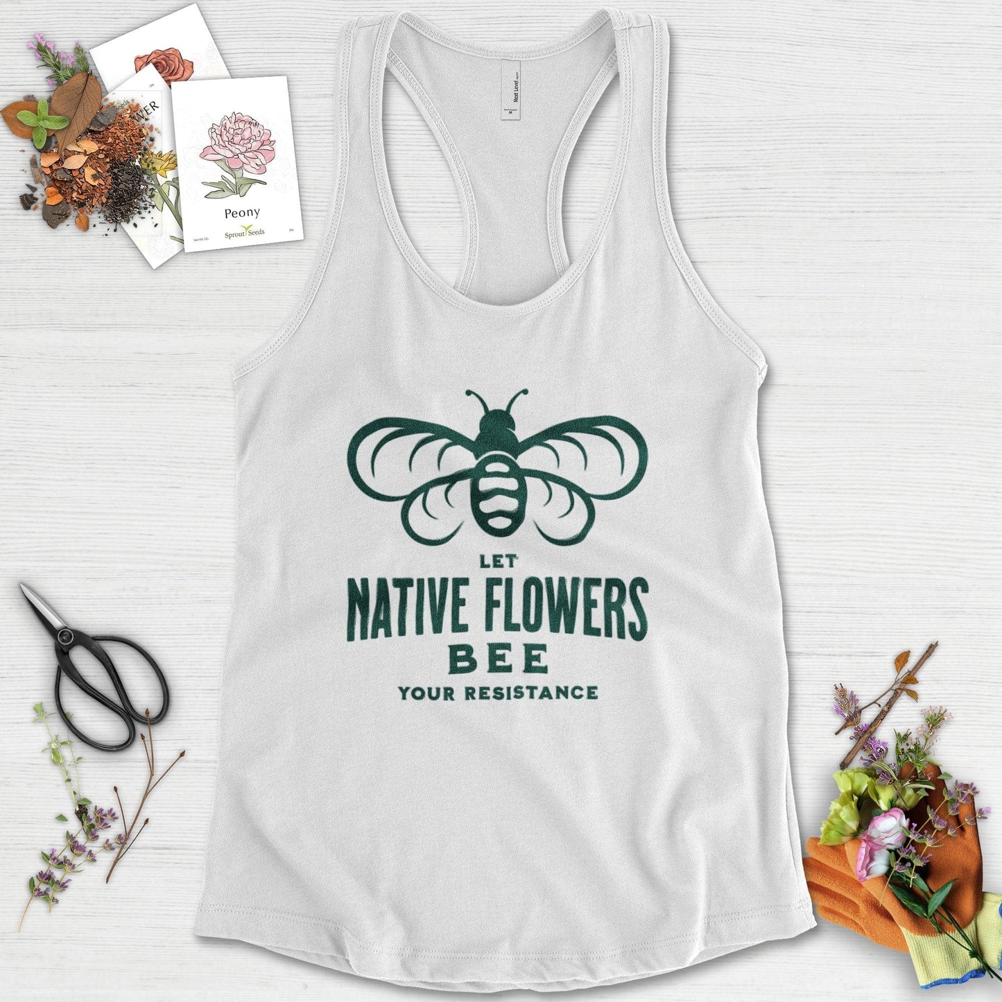Native Flowers Your Resistance Racerback