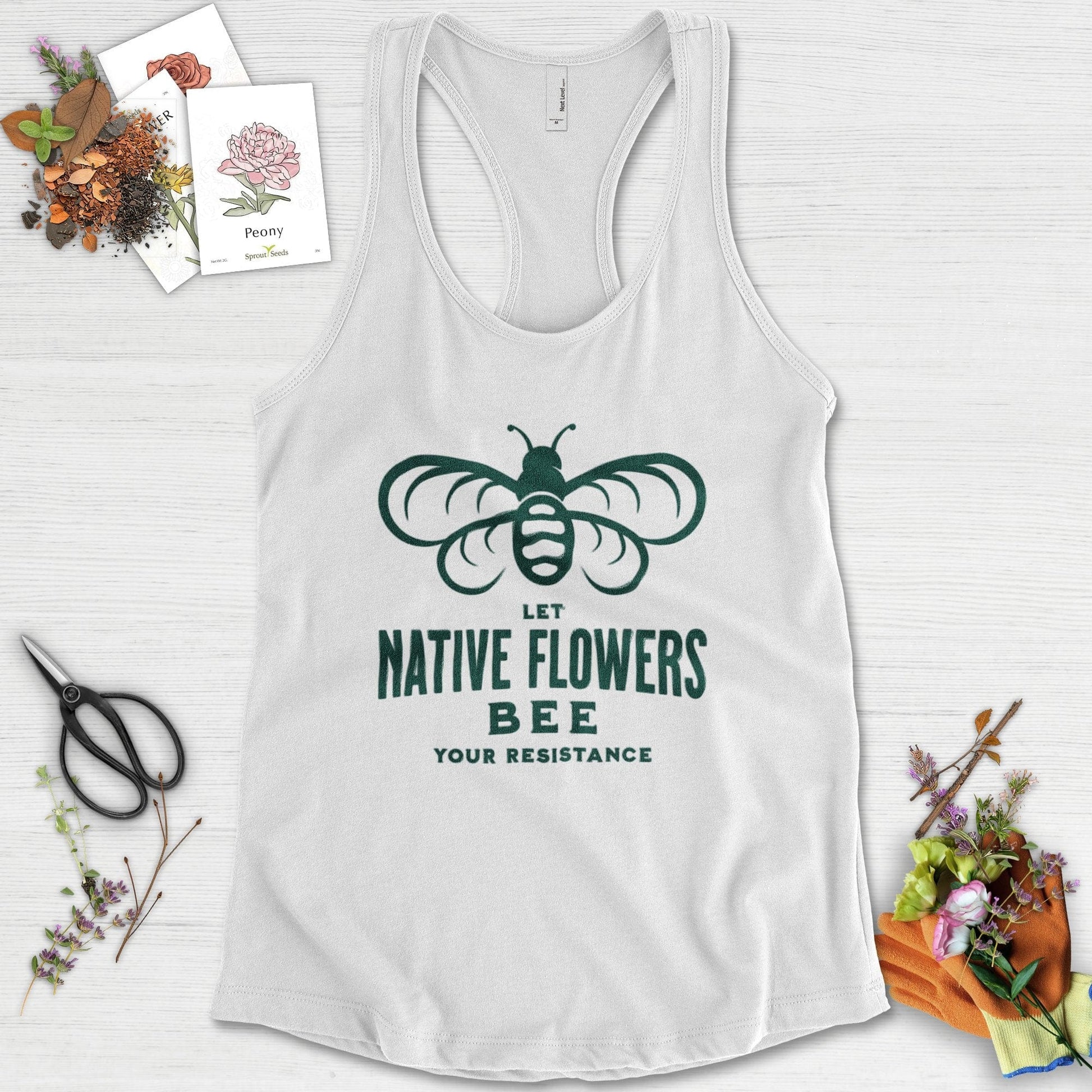 Native Flowers Your Resistance Racerback