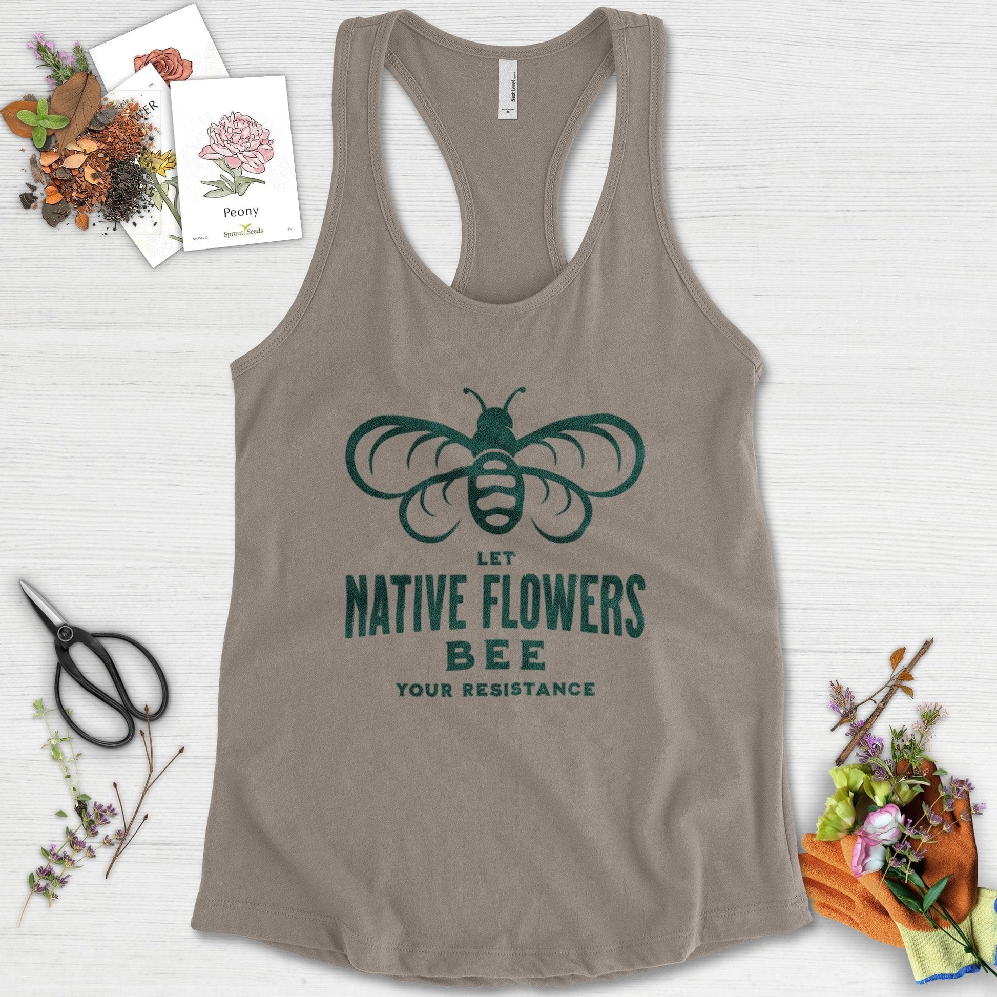 Native Flowers Your Resistance Racerback