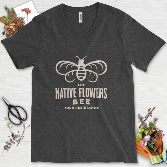Native Flowers Your Resistance V-Neck